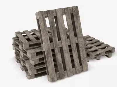 Euro Pallets Assets 03 Low-poly 3D model