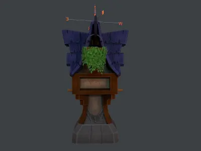 Bird House Low-poly 3D model