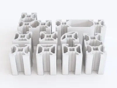 Profile aluminium 01 3D model