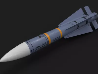 aim54 phoenix air to air missile Low-poly 3D model