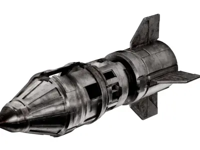 Sci-fi military rockets 3D model
