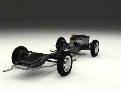 Mercedes Benz 190SL Full Chassis 3D model