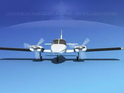 Piper PA-34 Seneca V05 3D model