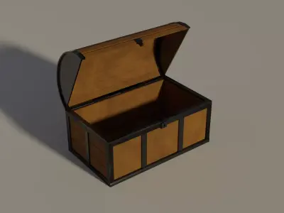 Medieval Chest LowPoly Free low-poly 3D model