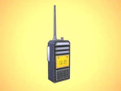 WALKIE TALKIE CARTOON STYLIZED Low-poly 3D model