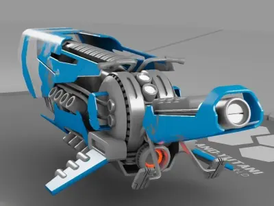 sci-fi scooter 3D model