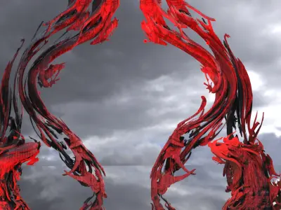 Mistress of evil Vine tree roots 3D model