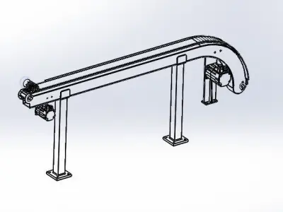 Vibrating conveyor 3D model