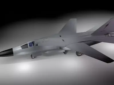 General Dynamics F-111 Aardvark jet  Low-poly 3D model
