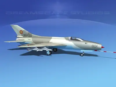 MIG-21 Fishbed V11 3D model