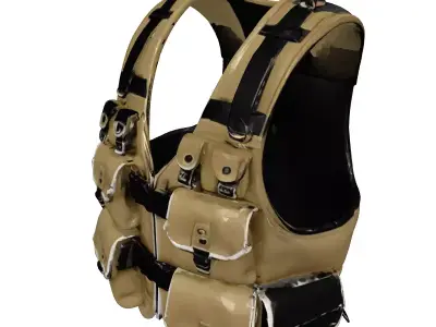 Military Tactical Utility Vest 3D model