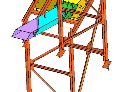 Big-Bag wrecker with hopper 3D model