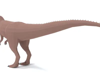 Low Poly Cartoon Torvosaurus Dinosaur Low-poly 3D model