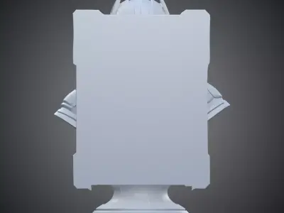 Sci-Fi Cyber Warrior Bust Ornate Statuette PM-396 3D print model
