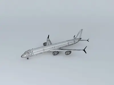 Template McDonnel Douglas DC813ER Free 3D model