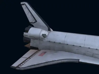 Space Shuttle Low-poly 3D model 3