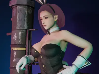 Bunny Bomber figure Free 3D model