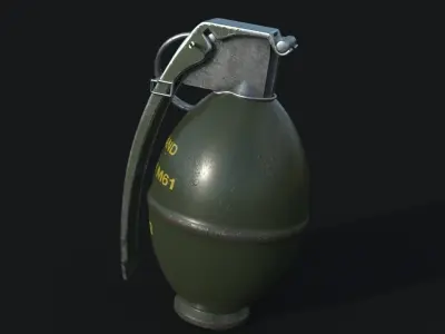 M61 fragmentation grenade 3D model