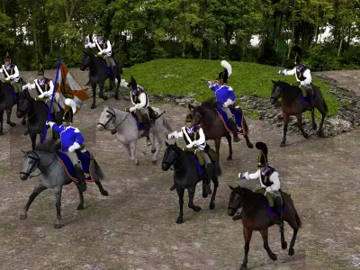 Napoleonic Russian Cuirassiers 3D model