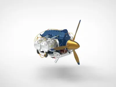 Airplane engine A 3D model