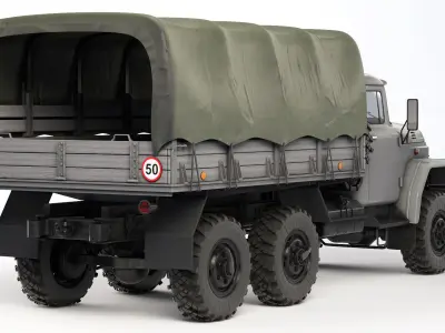 ZiL 131 tarpaulin body 1967 3D model