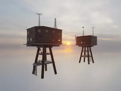 Maunsell Sealand Forts 3D model