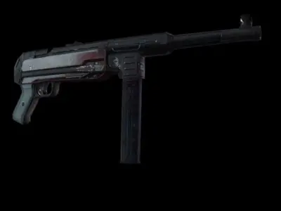 machine gun MP40 Low-poly 3D model