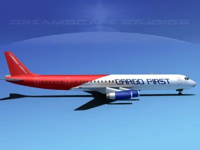Douglas DC-8-63F Cargo First 3D model