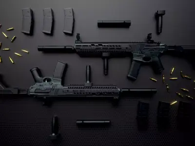 RM 31 Assault Rifle Low-poly 3D model