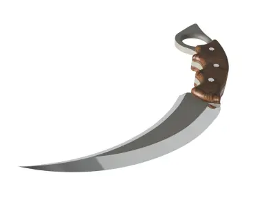 Hunting knife 01 3D model