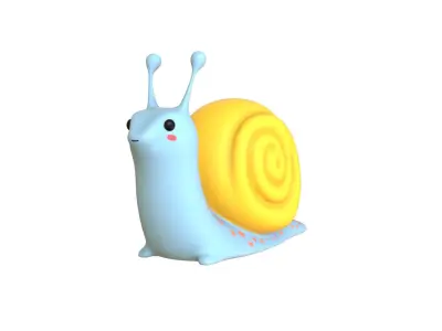 Cartoon Snail v006 - 3D Model Low Poly Low-poly 3D model