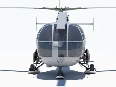 Alouette III Helicopter 3D model