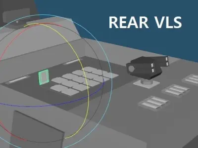 Stealth Frigate Low-poly 3D model