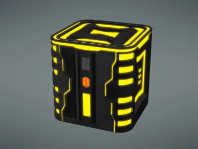 Sci Fi Box Low-poly 3D model