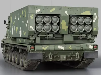 M270 MLRS Low-poly 3D model 3D model