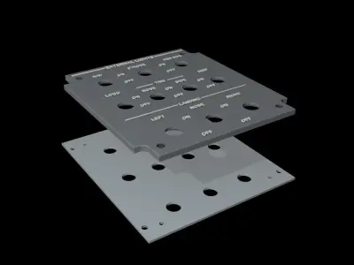 EMBRAER E1 OVERHEAD - EXTERNAL LIGHTS PANEL 3D print model