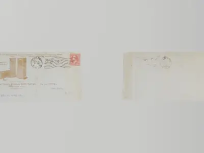 Mosley Folding Bathtub 1899 advertising envelope Low-poly 3D model