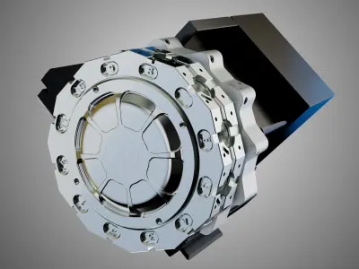 Power Tool Turrets for CNC Lathe 3D model