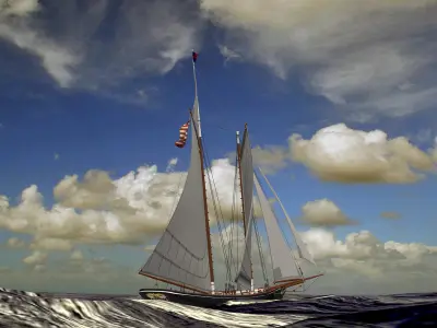 America Cup Schooner America 3D model