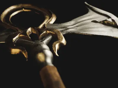 EgyptianCombat Axe Low-poly 3D model