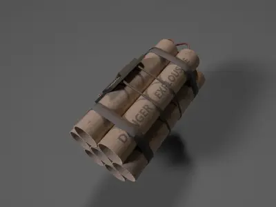 Remote Dynamite Low-poly 3D model