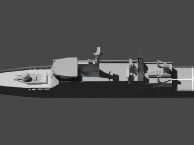 Frigate  Sigma Class Low-poly 3D model
