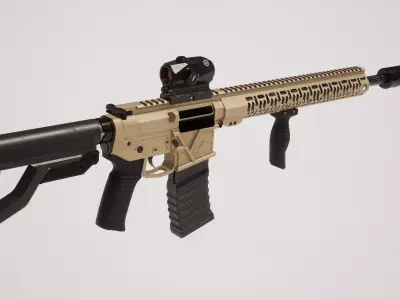 Assault Rifle 1 Low-poly 3D model