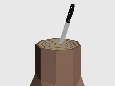 Low Poly Knive Pack Free low-poly 3D model