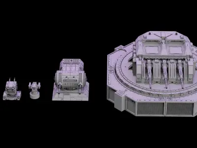 SCI-FI LASER GUNS 3D model