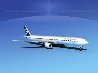 Boeing 777-300 Air New Zealand 3D model