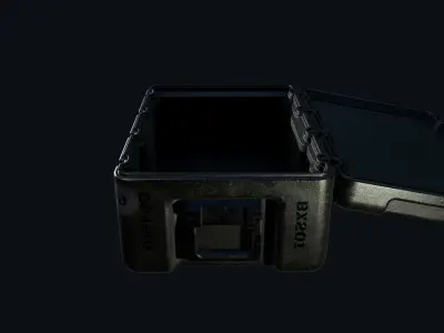 Military Supply box Low-poly 3D model