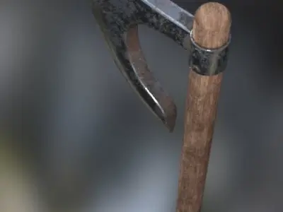 axe and swords Low-poly 3D model