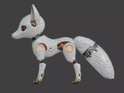 Robotic Fox 3D Model Low-poly 3D model
