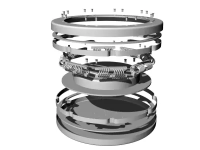 Carbon Fiber Damper for Aerial Camera System 3D model